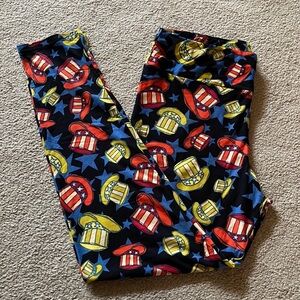 🔥BOGO🔥 NWOT Lularoe TC Uncle Sam Patriotic Leggings